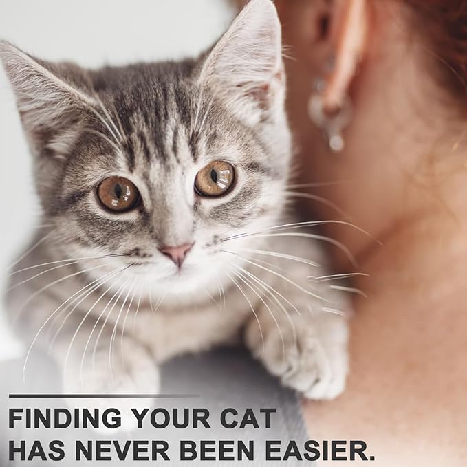 Reflective AirTag Cat Collar, Integrated Cat Tracker Collar with Air Tag Holder and Bell, Safety Elastic Band Cat GPS Collars for Girl Boy Cats, Kittens and Puppies (Black, XS)