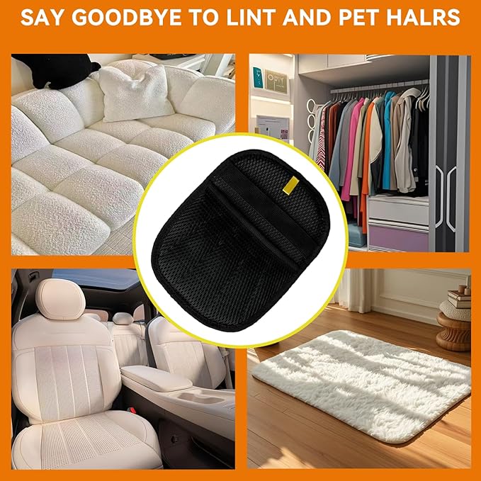 2 Pack Pet Hair Removal Glove, 2025 Upgraded Five-Finger Dog Cat Hair Remover, Electrostatic Pet Hair Remover Gloves for Couch, Animal Hair Removal Tool for Furniture, Laundry, Clothes, Car, Carpet