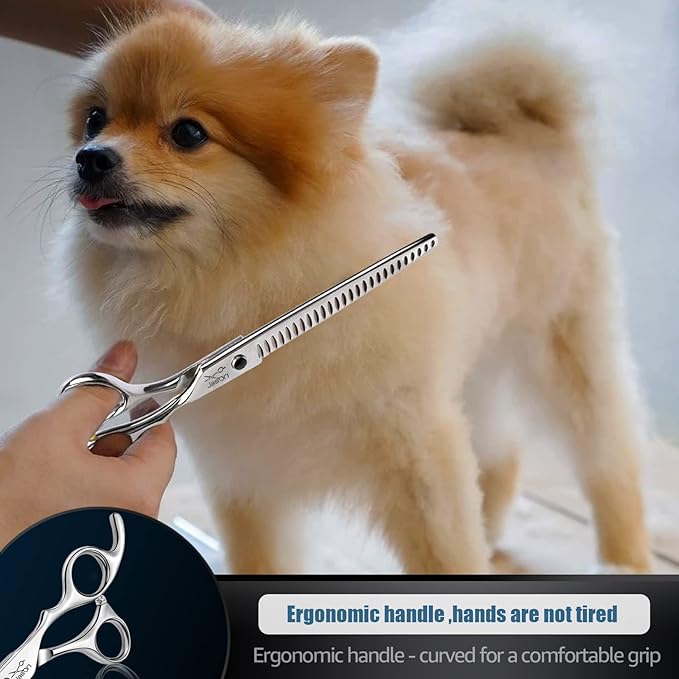 JASON 7.5" Professional Dog Grooming Chunker Scissors Japanese Stainless Steel Dog Chunker Shear for Pet Groomer