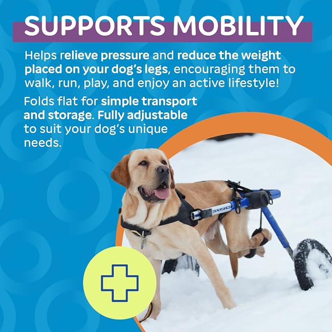 Dog Wheelchair - for Large Dogs 70-180 Pounds - Veterinarian Approved - Dog Wheelchair for Back Legs