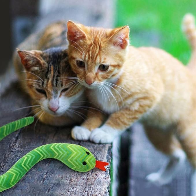 CiyvoLyeen 5 Pack Snake Cat Toys Catnip Toys for Indoor Cats Kitten Supplies Interactive Snakes Cat Toy Birthday Gift for Cat Lovers Dental Health Chew Toy