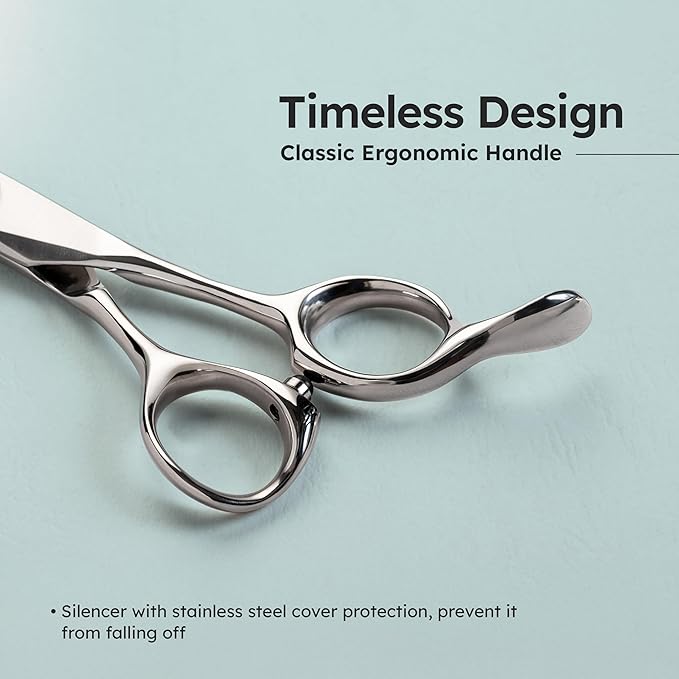7" Dog Grooming Scissors – Handcrafted, Ergonomic, VG10 Stainless Steel for Sharper, Tougher, Better Edge Retention, Lightweight Shears with 3D Convex Blade for Dogs and Cats