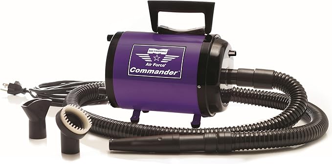 METROVAC AFTD-3V: Air Force Commander Variable Speed Dryer - Purple | 4.0 HP | Professional Pet Grooming Blower | Made in USA