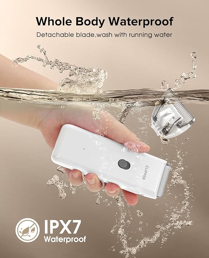 Upgrade Home Professional Dog Grooming Kit Clipper for Matted & Long Hair, Cordless Pet Shaver Low Noise USB Rechargeable for Cats, Small&Medium Dogs, Handy Pet Hair Grooming Trimmer, White