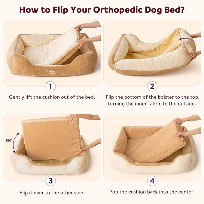 Cooling Orthopedic XL Dog Bed – Comfort Memory Foam for X-Large & XXL Dogs. Indestructible & Washable Giant Dog Bed w/Pillow, Non-Slip Bottom & Durable Zipper. Chew Proof Crate Mat w/Waterproof Liner