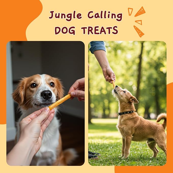 Jungle Calling Chicken Beef Collagen Sticks Dog Treats, Chew Bones Treat for Small Medium Breed Moderate Chewers, Bully Stick, Long Lasting High Protein Easy to Digest, 5 Inch 10.6 oz