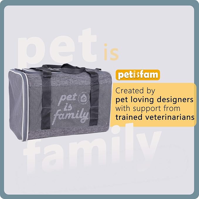 petisfam Large Cat Carrier with Privacy Flaps for Nervous and Sensitive Cats