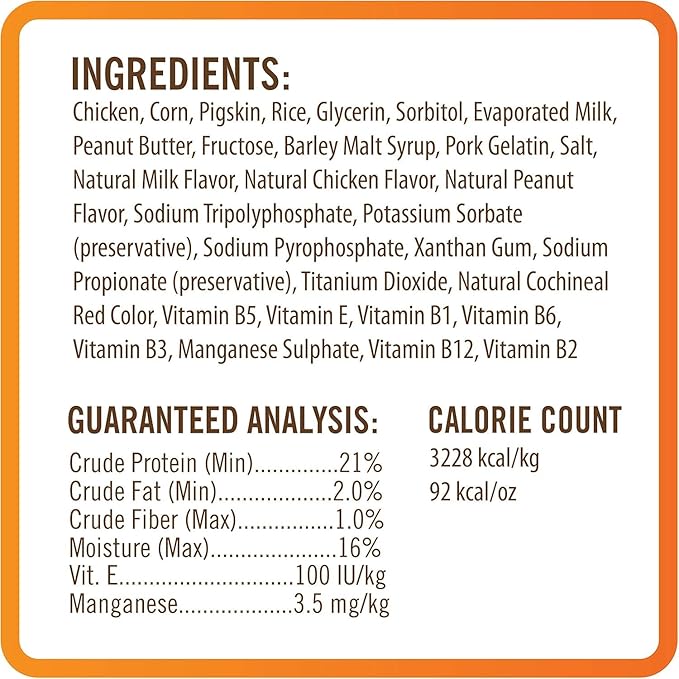 NutriChomps Dog Chews, 6-inch Braids, Easy to Digest, Rawhide-Free Dog Treats, Healthy, Real Chicken, Peanut Butter and Milk flavors, Pack of 4