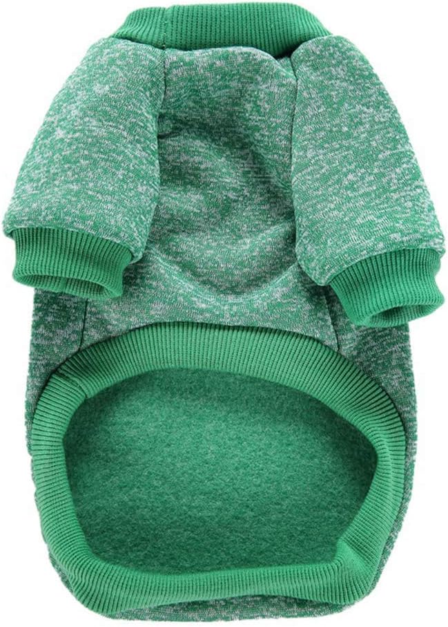 Jecikelon Dog Clothes Dogs Sweater Soft Puppies Clothing Winter Puppy Sweaters Warm Outfit for Dogs Small XXS XS Cat Apparel (Green, XS)