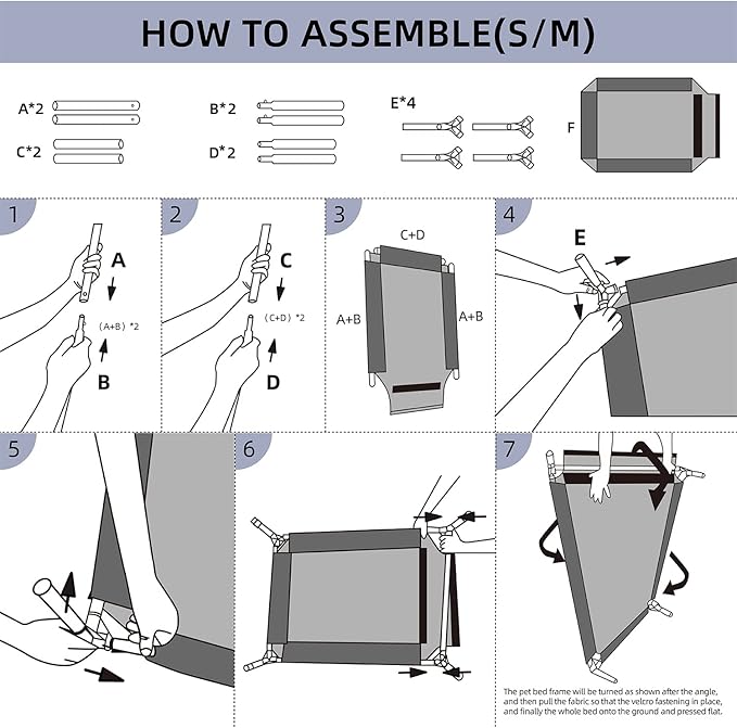 pettycare Elevated Outdoor Dog Bed - Dog Cots for Medium Pet, Heavy Duty Raised Cot Waterproof, Cooling Pets Bed with Washable Durable Teslin Mesh and Non Slip Feet, 32 Inches, Grey