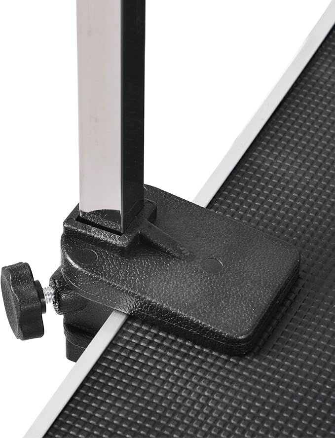 42 Inch Dog Grooming Table, Adjustable Height Pet Grooming Table with Armrest, Ropes and Mesh Tray, Suitable for Home and Dog Washing Station