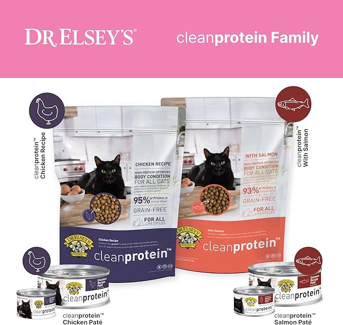 Dr. Elsey's cleanprotein Original Pork Recipe Wet Cat Food, (Pack of 24), 2.75oz Cans