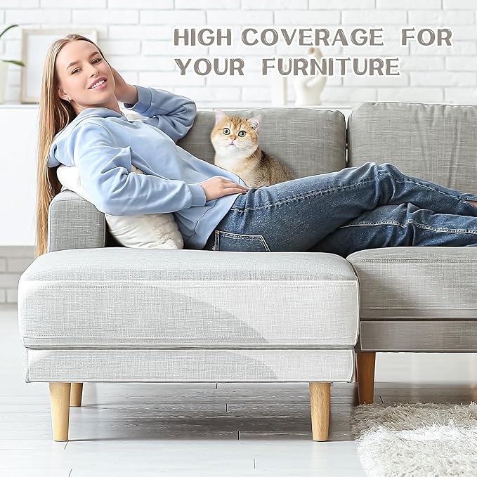 Anti Cat Scratch Furniture Protector, Cat Couch Protector, Anti Scratch Furniture Protector, Protector Pads for Furniture for Couch,Doors&Wall(7.87"X 98.5")