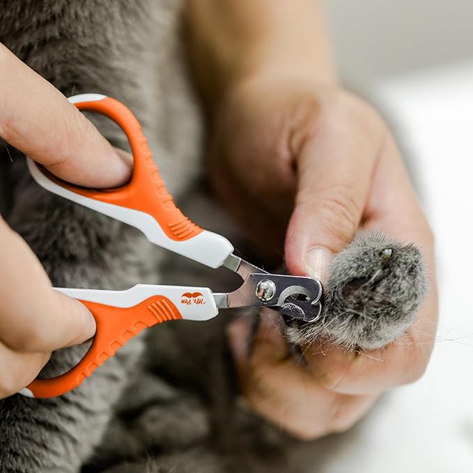 Mr. Pen Cat Nail Trimmer - Raspberry Red & White, Cat & Dog Nail Clipper