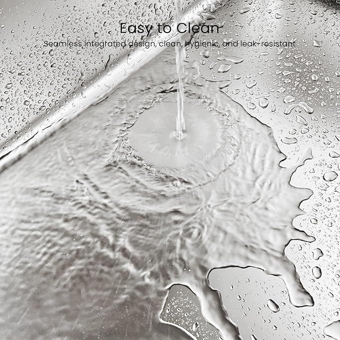 KPWACD Enclosed Stainless Steel Cat Litter Box with Lid, XL Extra Large Non-Stick Metal Litter Pan for Big Cats, High-Sided Kitten Toilet Enclosure, Non-Stick, Anti-Leakage, Easy Cleaning