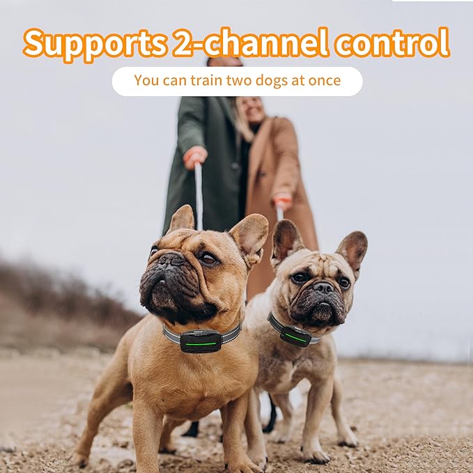 Dog Training Shock Collar 4000FT Dog Bark Collar with Remote IP67 Waterproof 4 Training Modes Beep Vibration Shock Light Mode Magnetic Charger Electric Dogs Collar 8-25 inches Single shock Earth Black