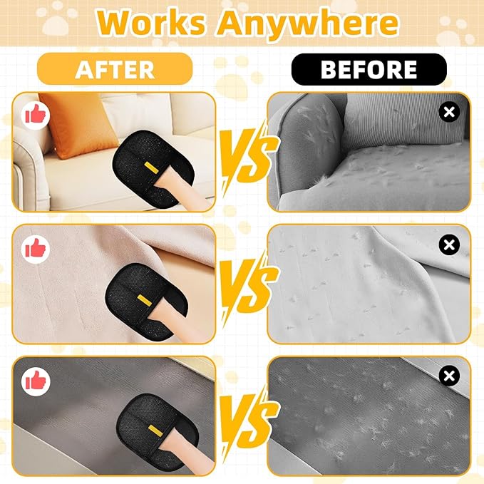 Pet Hair Remover, electrostatic pet Hair Removal Gloves, cat and Dog pet Hair Removal Tools, Suitable for Bed Sheets, Blankets, Clothes, Sofas, Multi-Functional Beauty Gloves -1 Piece