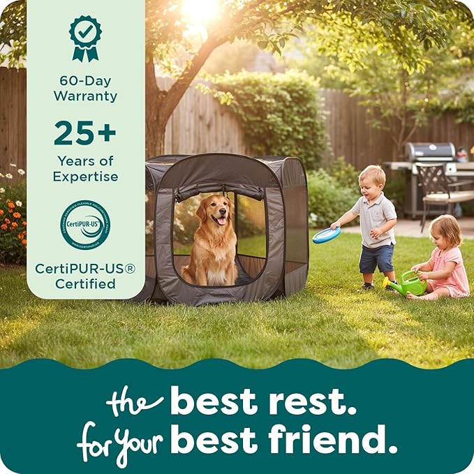 FurHaven Portable Pet Playpen for Dogs & Cats, Large Indoor Kitten Playpen with Mesh Sides, Foldable Dog Playpen for Small Dogs, Pop Up Travel Dog Pen, Large, Pet Crate with Mesh Sides, Sailor Blue