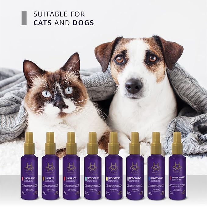 Hydra Groomers’ Forever Glow Cologne, Cat and Dog Cologne and Grooming Spray, 4.4 fl. oz.