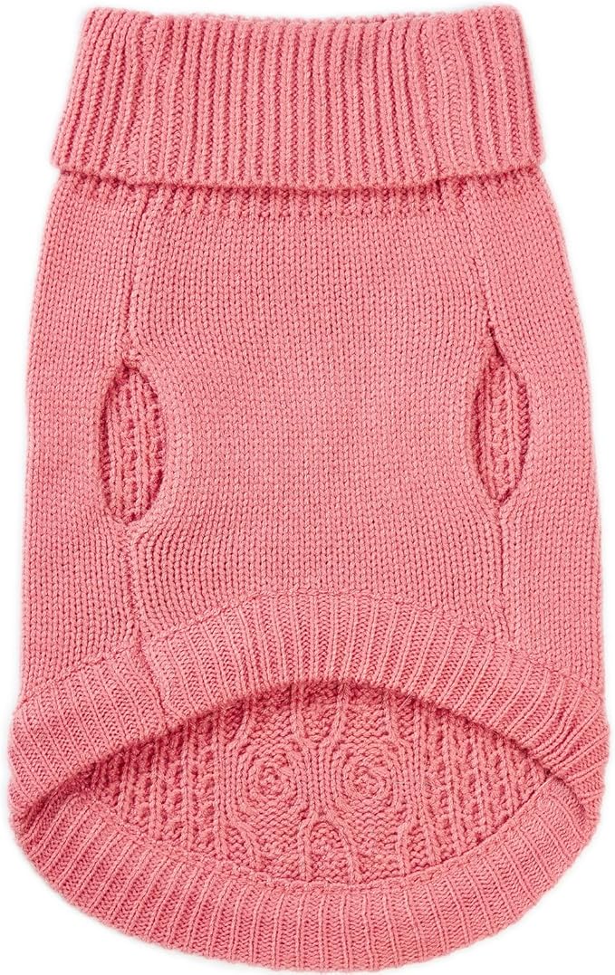 Stretchy Cat Sweater - 17 Colors & 6 Sizes | Snug Winter-Ready Knit for Boy/Girl Cats & Kittens(Pink, Large)