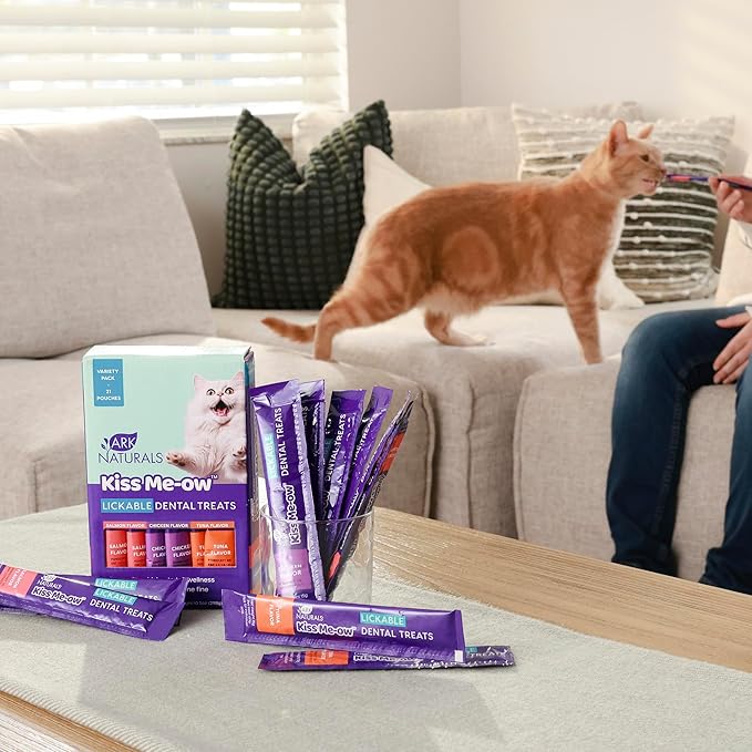 Ark Naturals, Kiss Me-Ow Lickable Variety Pack, 21 x 0.5 oz Assorted Tubes