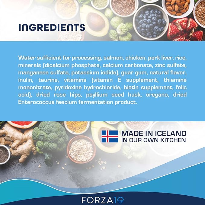 Forza10 Wet Cat Food Intestinal, Fish Salmon Cat Food Flavor, Sensitive Stomach Wet Cat Food for Adult Cats with Gastrointestinal and Digestive Problems (32 Pack)