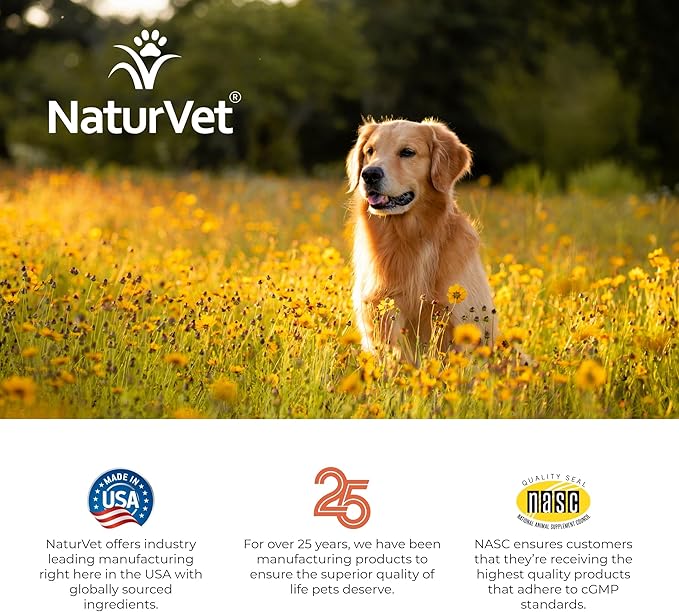NaturVet Aller-911 Advanced Allergy Aid for Dogs, Cats – Antioxidant-Rich Pet Supplement with Omegas, DHA, EPA – Helps Support Dog Immune System, Cat Respiratory Health, Skin Moisture 70 Soft Chews