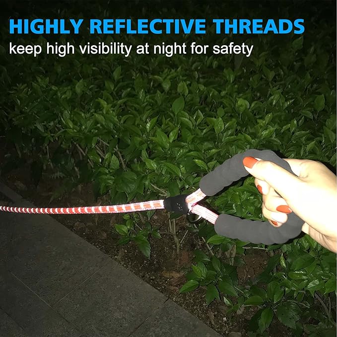 Reflective Dog Collar Padded with Soft Neoprene Breathable Adjustable Nylon Dog Collars for Small Medium Large Dogs (Large (Pack of 1), Pink Plaid Collar+Leash)