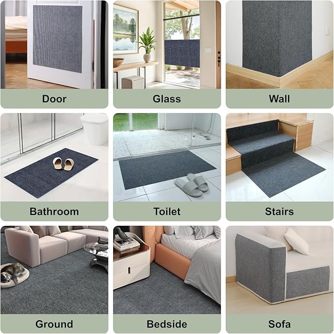 Cat Scratch Couch Furniture Protector, Adhesive Cat Scratch Pad Deterrent for Furniture, DIY Climbing Cat Scratcher Couch Protector from Cat Claws Scratching for Indoor (LightGrey,39.3x15.8In)