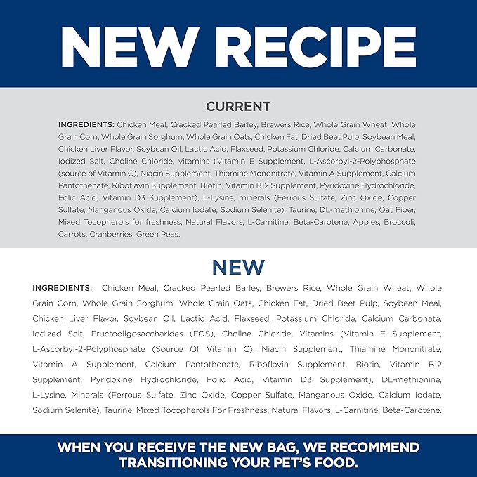 Hill's Science Diet Adult 7+, Senior Adult 7+ Premium Nutrition, Dry Dog Food, Chicken, Brown Rice, & Barley, 5 lb Bag