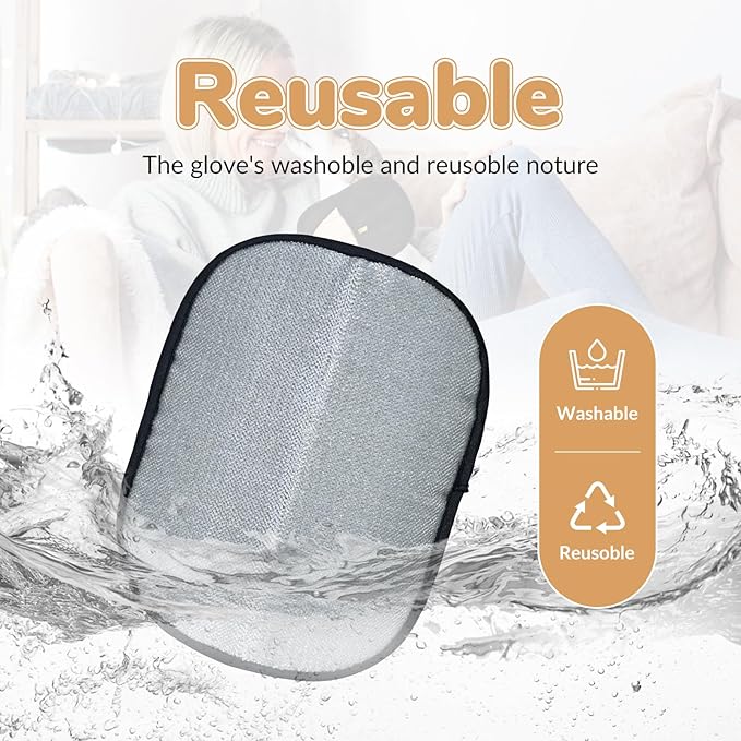 Pet Hair Removal Gloves, Electrostatic Pet Hair Grooming Gloves for Dog & Cat, Reusable for Carpet, Clothing,Furniture,Clothing, Couch,Bed,Curtain-4 PCS