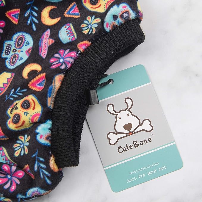 CuteBone Small Dogs Outfit Soft Puppy Onesies Pjs Halloween Dog Pajamas Pet Coat Cat Apparel Comfy Doggie Jumpsuit Bodysuit for All Seasons P73S