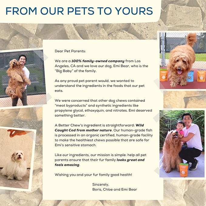 A Better CHEW – Wild Caught Cod Skin Dog Treats | Sourced and Made in The USA, Single Ingredient, Dehydrated | Natural, Healthy Alternative to Rawhides + Bully Sticks, Long Lasting Chew