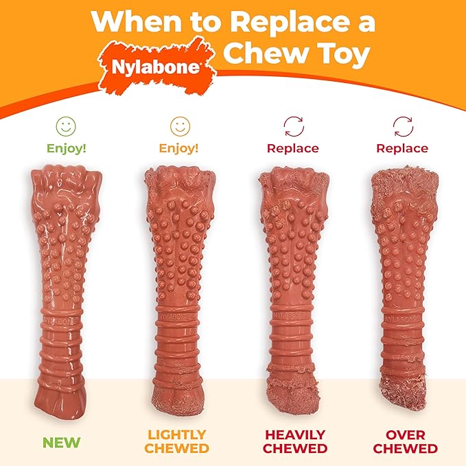 Nylabone Original Bone Power Chew Toy for Dogs, Durable & Tough Dog Toys for Aggressive Chewers, Peanut Butter Flavor, Small - Up to 25 lbs - Up to 25 Ibs, 1 Count