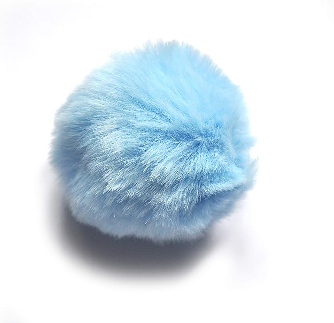 Cat Toys Ball Furry Ball with Rattle Bell Catnip for Cats Easter Gift (Blue (with Bell))