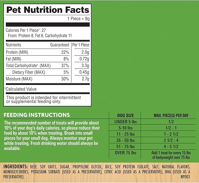 Milo's Kitchen Beef Sausage Slices With Rice Dog Treats, 18 Ounce