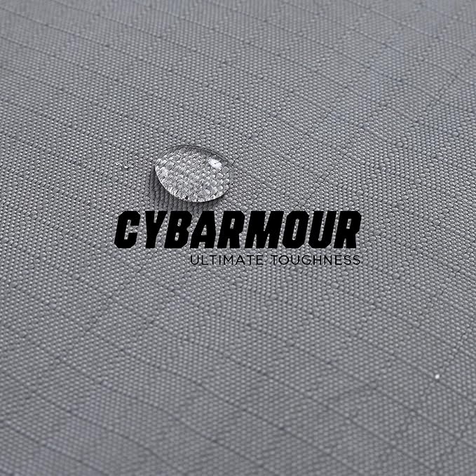 Cybarmour Chew Proof Dog Crate Pad - Outdoor Indestructible Dog Bed - Tough - Potable - Machine Washable - Water & Dirt-Resistant - Jumbo Breeds & Fits 54-Inch Crate - 53"x35", Limestone