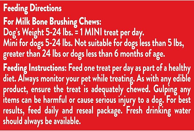Milk-Bone Original Brushing Chews 48 Mini Daily Dental Dog Treats Scrubbing Action Helps Clean Teeth