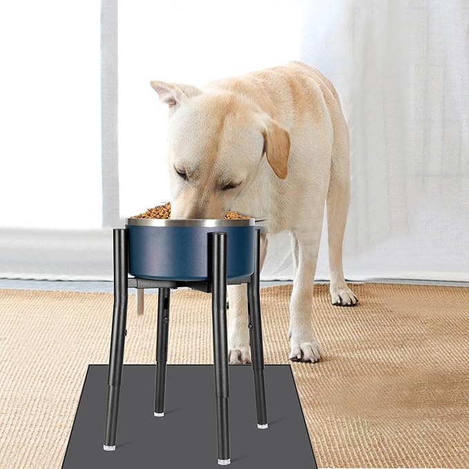 Dog Bowl Stand,Adjustable Tall Dog Food and Water Bowl Stand 8-12" Width 4 Heights,Durable Metal Elevated Dogs Bowl Holder for Medium and Large Dogs (Adjustable Wide 8-12" Heights 16")
