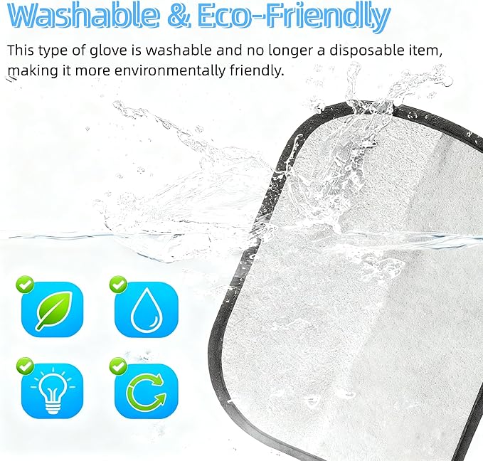 2PCS Pet Hair Removal Glove for Cats & Dogs, 2025 Newly Upgraded Five-Finger Electrostatic Pet Hair Gloves, Reusable Pet Hair Remover Tool for Clothing, Couch, Carpet, Car Seat