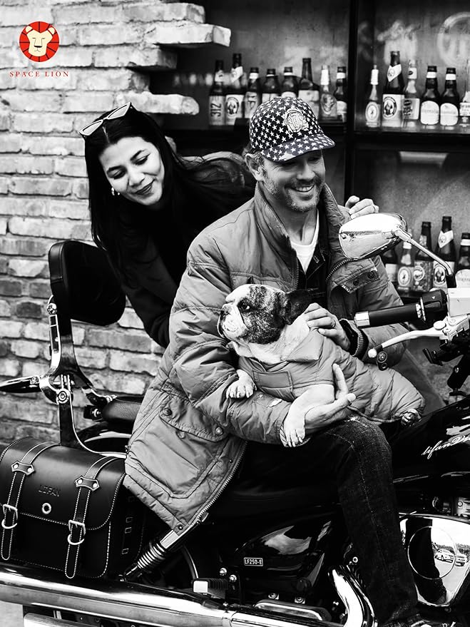 SPACE LION Puffer Jacket, Down Winter Coat, Durable Outdoor Coat for Cold and Windy Conditions, Waterproof, Windproof, Lightweight Jacket, Adjustable Fit for Large Dogs(Khaki,2XL)