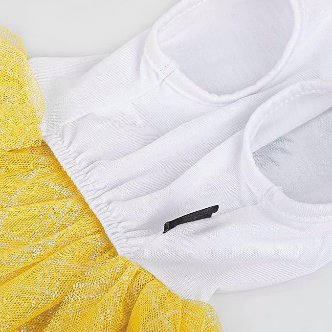 Dog Dress for Spring Summer, Small Dogs Girl Skirt Female Puppy Dresses Pet Yorkie Chihuahua Tulle Dress,Birthday Party Lace Costume Tutu Apparel