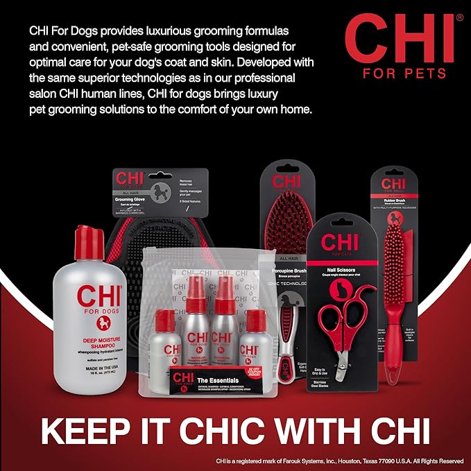 CHI for Pets Guillotine Nail Clipper for Dogs - Safe and Easy Dog Nail Cutter with Ergonomic Handle - Pet Grooming Tool for All Breeds - Effective Dog Claw Trimmer