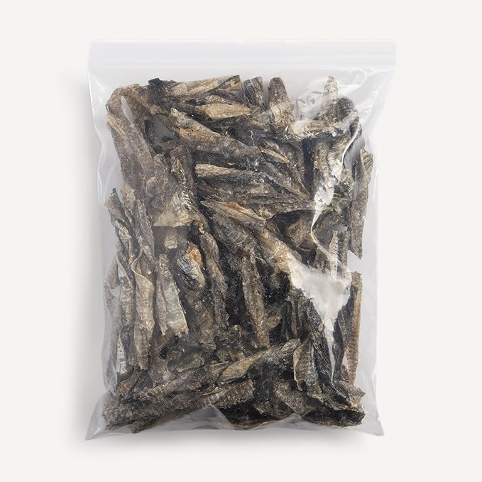 Polkadog Cod Skins for Dogs (2lb Shortie) - Single Ingredient, Wild-Caught Fish Skin Dog Treats for All Breeds – High in Lean Protein & Omega-3. Hypoallergenic, Grain Free. Handcrafted & Made in USA