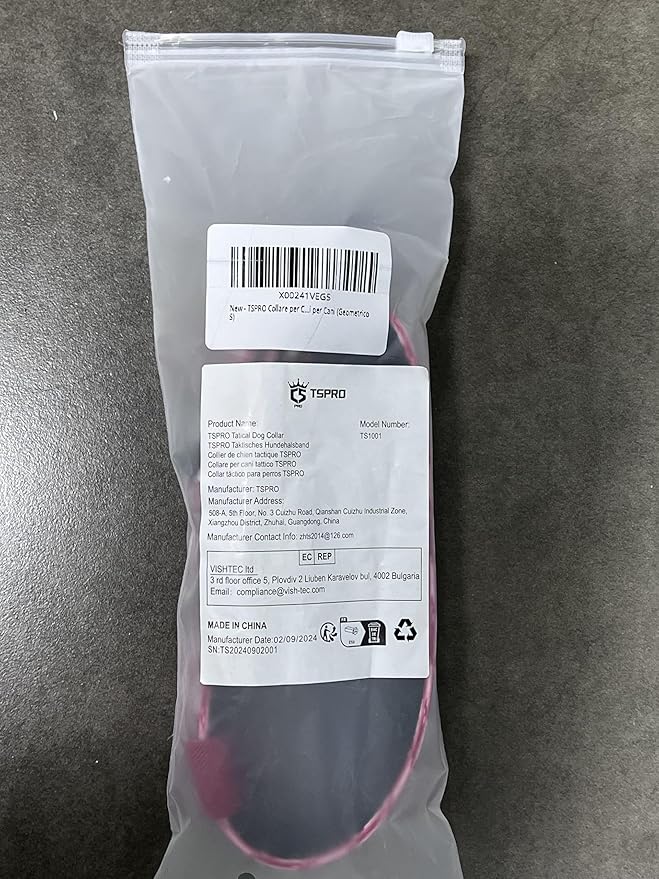 TSPRO Tactical Dog Collar 1.25 Inch Wide Thick Dog Collars with Heavy Duty Metal Buckle, Durable, Strong, Adjustable for Small Dogs (Geometric S)