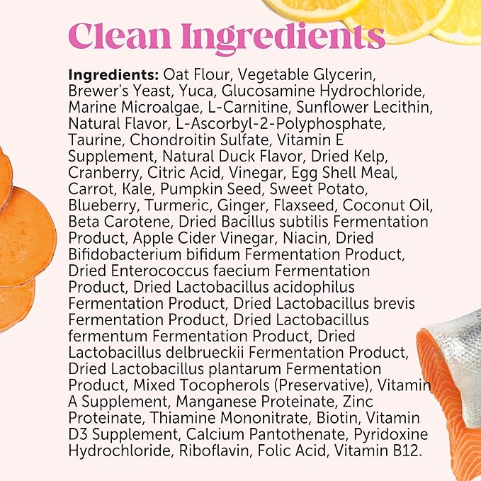 Senior Dog Multivitamin - Essential Dog Vitamins and Supplements - Glucosamine, Probiotics, Omega Fish Oil for Dogs Health & Heart- Dogs Vitamins Health Supplies (Duck 90 ct)