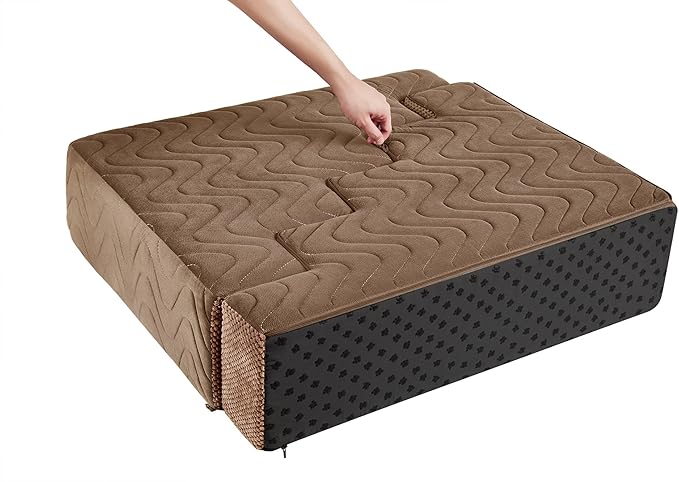 Dog Stairs for Bed, Dog Steps for High Bed, Pet Steps for Small Dogs and Cats, Non-Slip Balanced Pet Ramp Indoor (Brown, 22.5" H x 16" W x 30" L, 5)