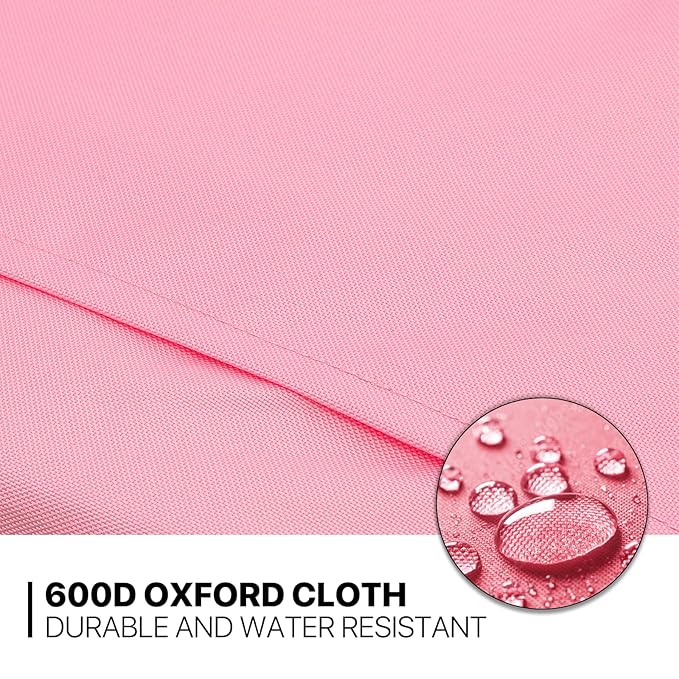 MoNiBloom 4 Wheels Pet Stroller, Easy-Fold Puppy Cage Jogger Stroller with Sun Cover, Pad and Rear Storage Bag, Breathable and Visible Mesh for Small/Medium Pets up to 22 lbs, Pink