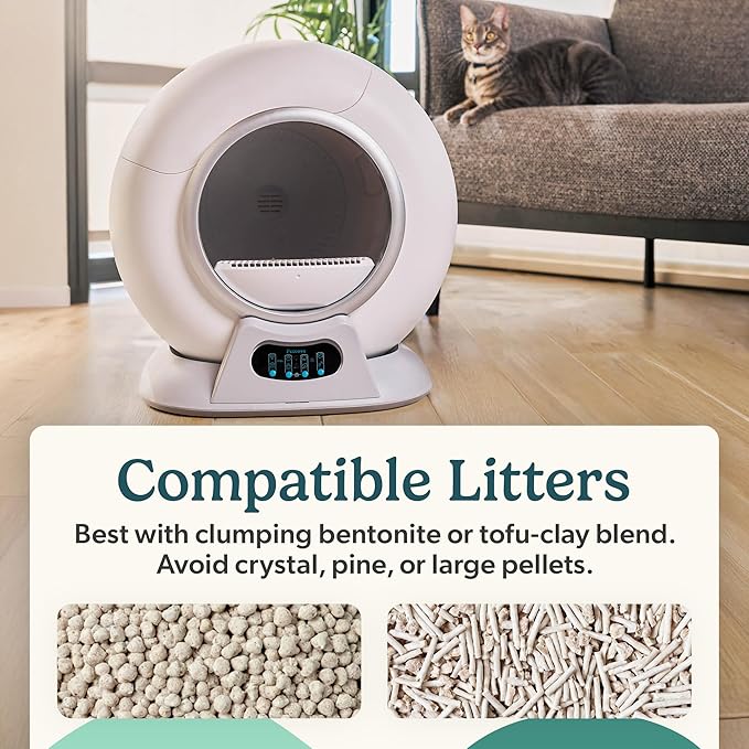 PetCove Self Cleaning Automatic Litter Box for Multi cat - XL Capacity/Quiet Operation/Odor Control/Anti-Pinch Safety/Easy App Control with Ultra Fast 5 GHz Wi-Fi - Includes Litter Bag Liners