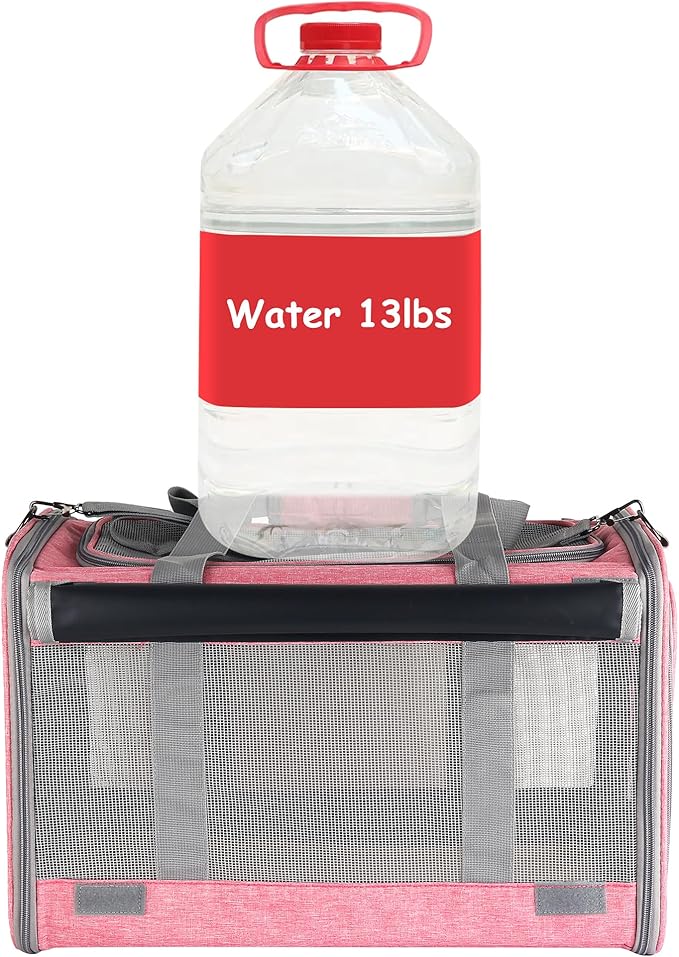 Dog Soft-Sided Carriers Cat Soft-Sided Carriers Dog Carriers Cat Travel Carrier Dog Travel Bag Reptile Carrier Squirrel Carrier Guinea Pig carrierLarge Pink